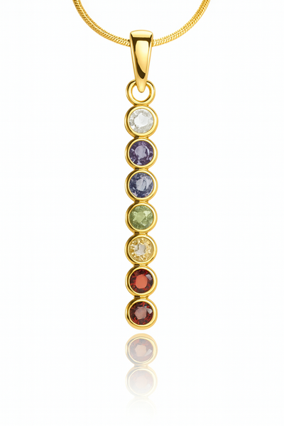 Gold Plated Seven Chakra Pendant