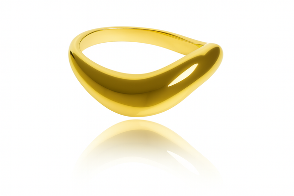 Gold Plated Bilbao Wave Band