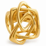 Bilbao Three Angular Loop Ring (Gold Plated)