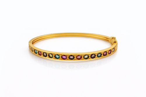 Capri Sunlight Mixed Tourmaline Bangle