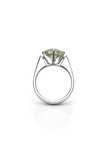 Icelandic Vatnajökull Classic Cocktail Ring - Green Amethyst