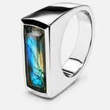 Icelandic Glacier Bar Ring Labradorite