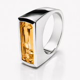 Icelandic Glacier Bar Ring Citrine