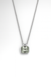 Glacial Rectangular Gemstone Necklace - Green Amethyst