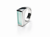 Icelandic Glacier Bar Ring Aqua Chalcedony