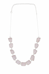Iceland Glacial Horizon Necklace - Rose Quartz