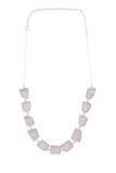 Iceland Glacial Horizon Necklace - Rose Quartz