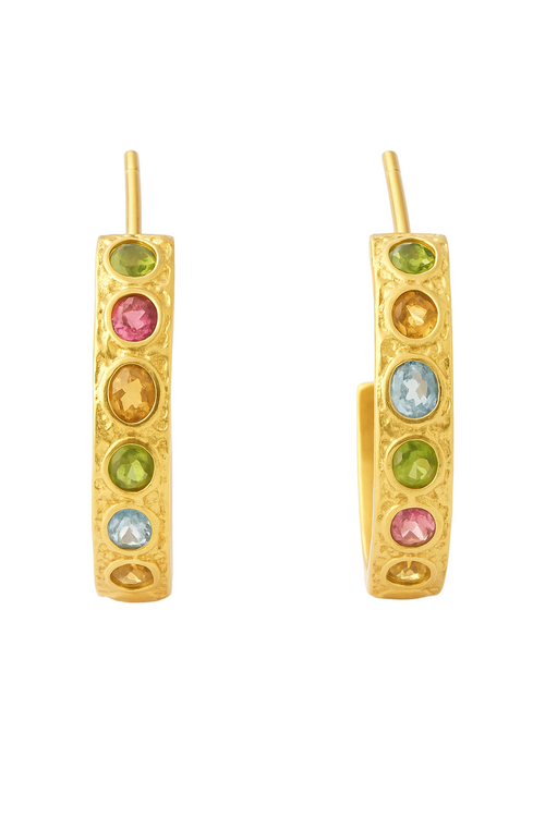 Italian Confetti Hoops – Mixed Tourmaline