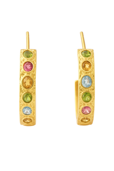 Italian Confetti Hoops – Mixed Tourmaline