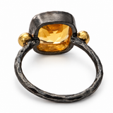 Jaipur Palace Cushion Ring - Citrine