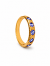 Jaipuri Encased Sliced Tanzanite Ring