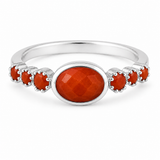 Rani Oval Stackable Ring - Carnelian
