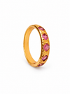 Jaipuri Encased Sliced Pink Tourmaline Ring