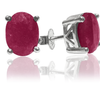 Jaipuri Studs Rough Cut Ruby
