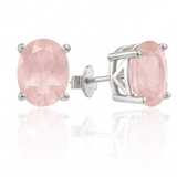 Jaipuri Studs Rose Quartz