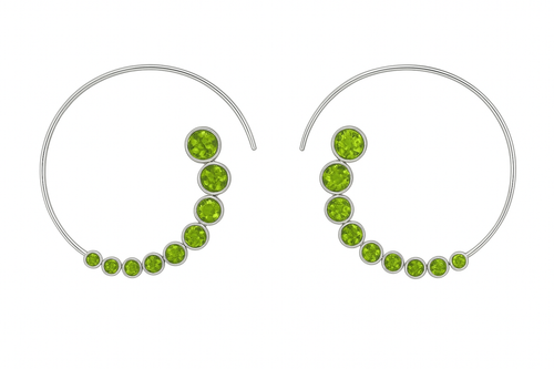 Jaipuri Ten Stone Swirl Perdiot