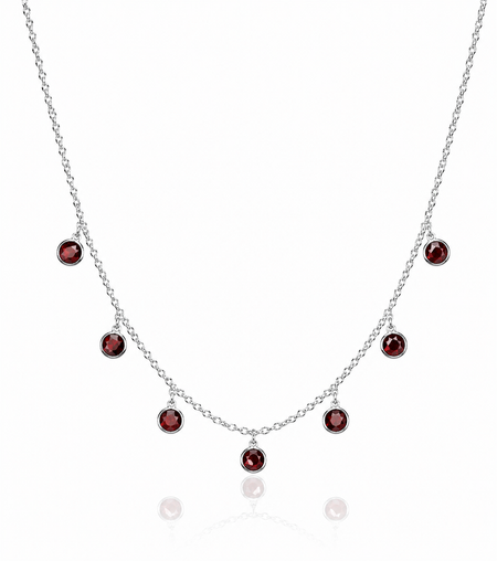 Floating Oval Pietra Necklace Amethyst