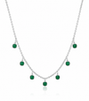 7 Stone Kathak Necklace Green Onyx