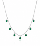 7 Stone Kathak Necklace Green Onyx