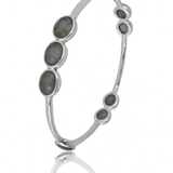Morse Code Labradorite Bangle – German Collection