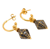 Madrid Diamond Lantern Hoop Studs
