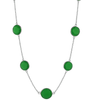 Faceted 17 Stone Capri Necklace Green Onyx
