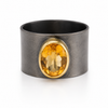Jaipur Nocturne Ring  Citrine (Oxidized) 7