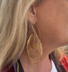 Gold Plated Onze Circulo Step Earrings