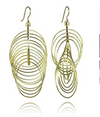 Gold Plated Onze Circulo Step Earrings