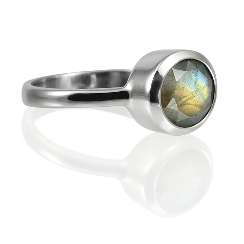 Oval Stackable Jaipuri Ring Labradorite