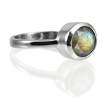 Oval Stackable Jaipuri Ring Labradorite