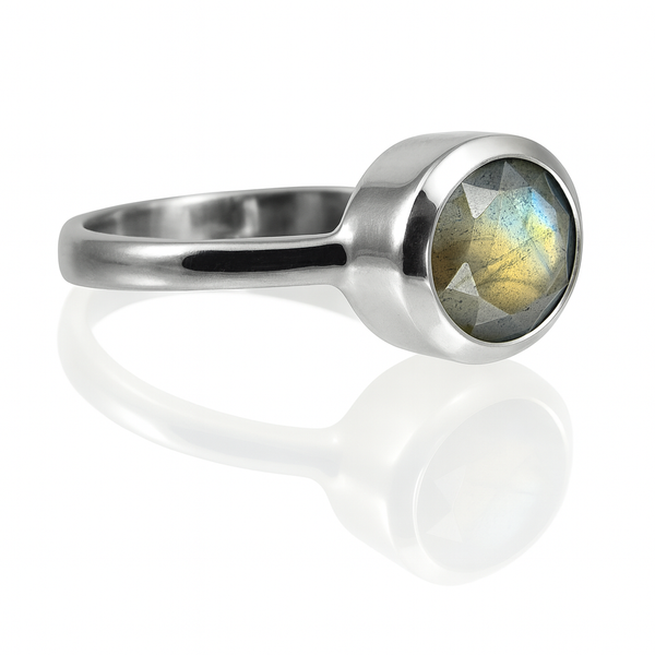 Oval Stackable Jaipuri Ring Labradorite