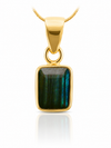 Small Rectangular Pendant - Gold Plated Labradorite