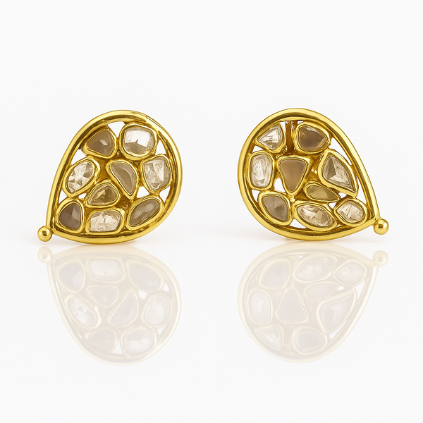 Jaipur Raindrop Diamond Sliced Studs