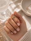 Jaipuri Encased Peridot Ring