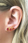 Peacock Climbing Earrings Ruby