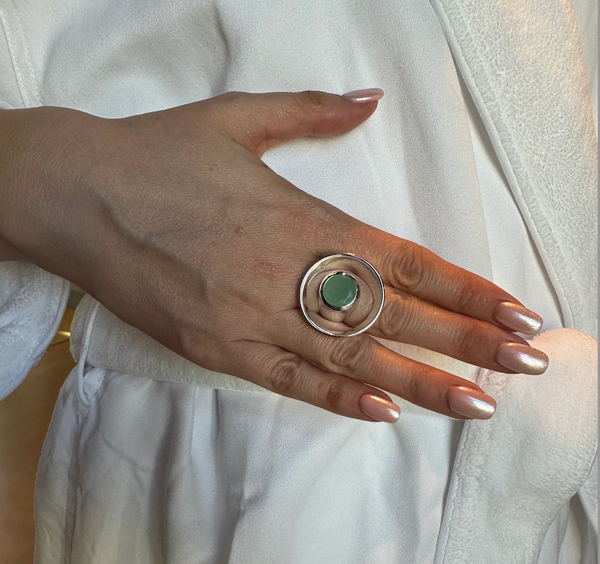 Art Deco Pop Ring Labradorite