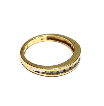 10k Gold Stackable Diamond Band Size 7.5