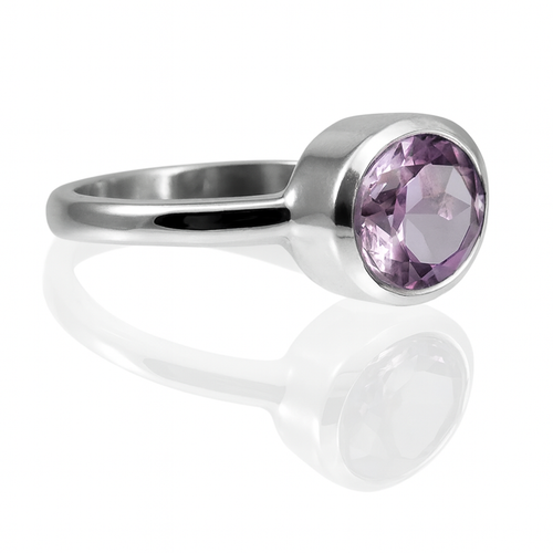 Oval Stackable Jaipuri Ring Amethyst