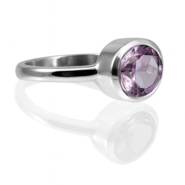 Oval Stackable Jaipuri Ring Amethyst