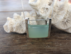 Rectangular Italian Stone Pendant Aqua Chalcedony