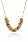 18K Gold Plated Indonesian Coral Tourmaline Necklace