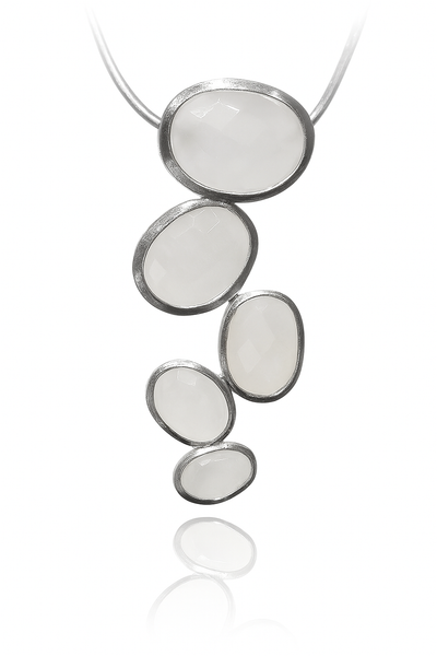 Brazilian Raindrop Pendant White Moonstone