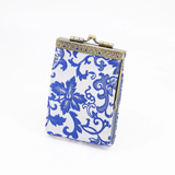 Jewelry Pouch White & Blue Floral