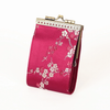 Card Holder Cherry Blossom - Wine Red