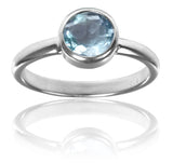 Stackable Jaipuri Circle Ring Blue Topaz