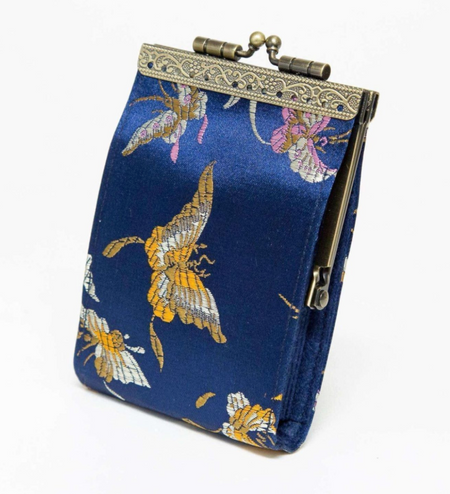 Cathayana Card Holder with RFID Black Dragonfly