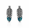 Turquoise Feather Studs