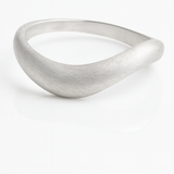 Bilbao Wave Band Brushed Sterling Silver