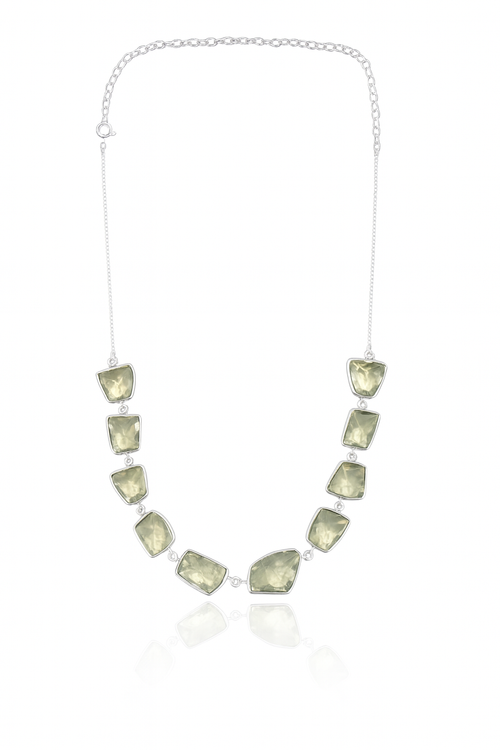 Iceland Glacial Horizon Necklace - Green Amethyst